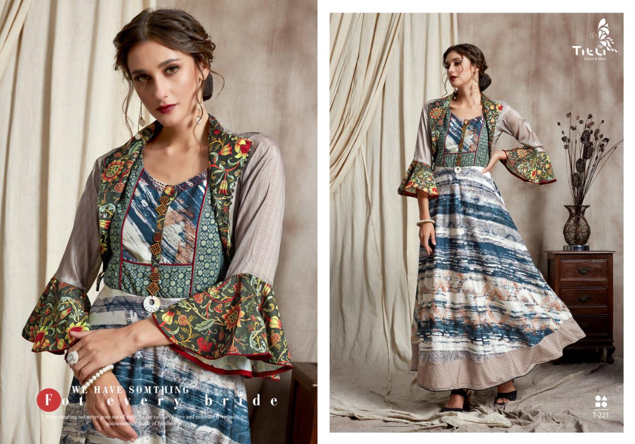 Stardom Vol-3 By Titli 217 To 222 Series Beautiful Colorful Stylish Fancy Party Wear & Ethnic Wear & Ready To Wear Fancy Printed Kurtis At Wholesale Price