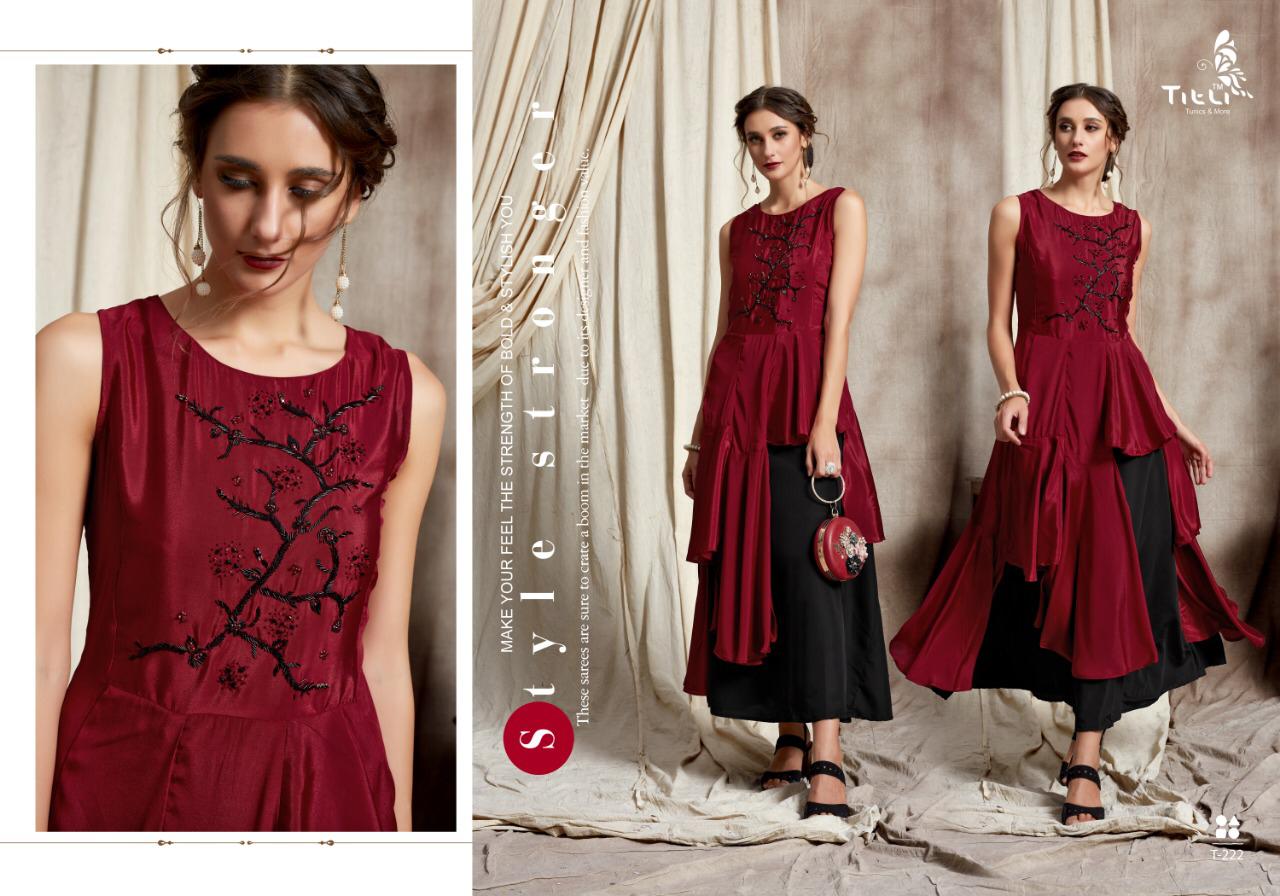 Stardom Vol-3 By Titli 217 To 222 Series Beautiful Colorful Stylish Fancy Party Wear & Ethnic Wear & Ready To Wear Fancy Printed Kurtis At Wholesale Price