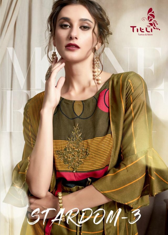 Stardom Vol-3 By Titli 217  To 222 Series Beautiful Colorful Stylish Fancy Party Wear & Ethnic Wear & Ready To Wear Fancy Printed Kurtis At Wholesale Price