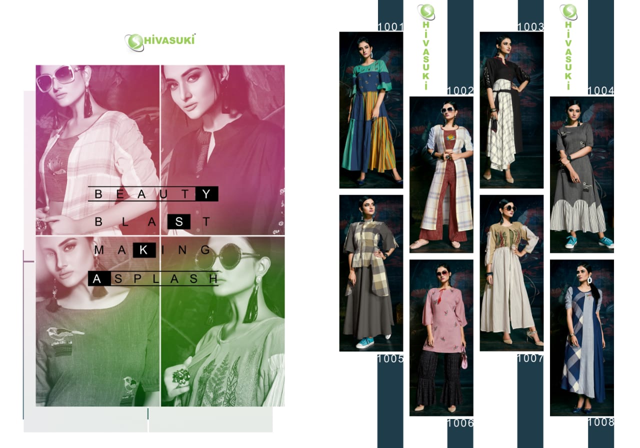 Start Up Vol-1 By Shivasuki 1001 To 1008 Series Beautiful Colorful Stylish Fancy Casual Wear & Ethnic Wear & Ready To Wear Rayon/handloom/silk Kurtis At Wholesale Price