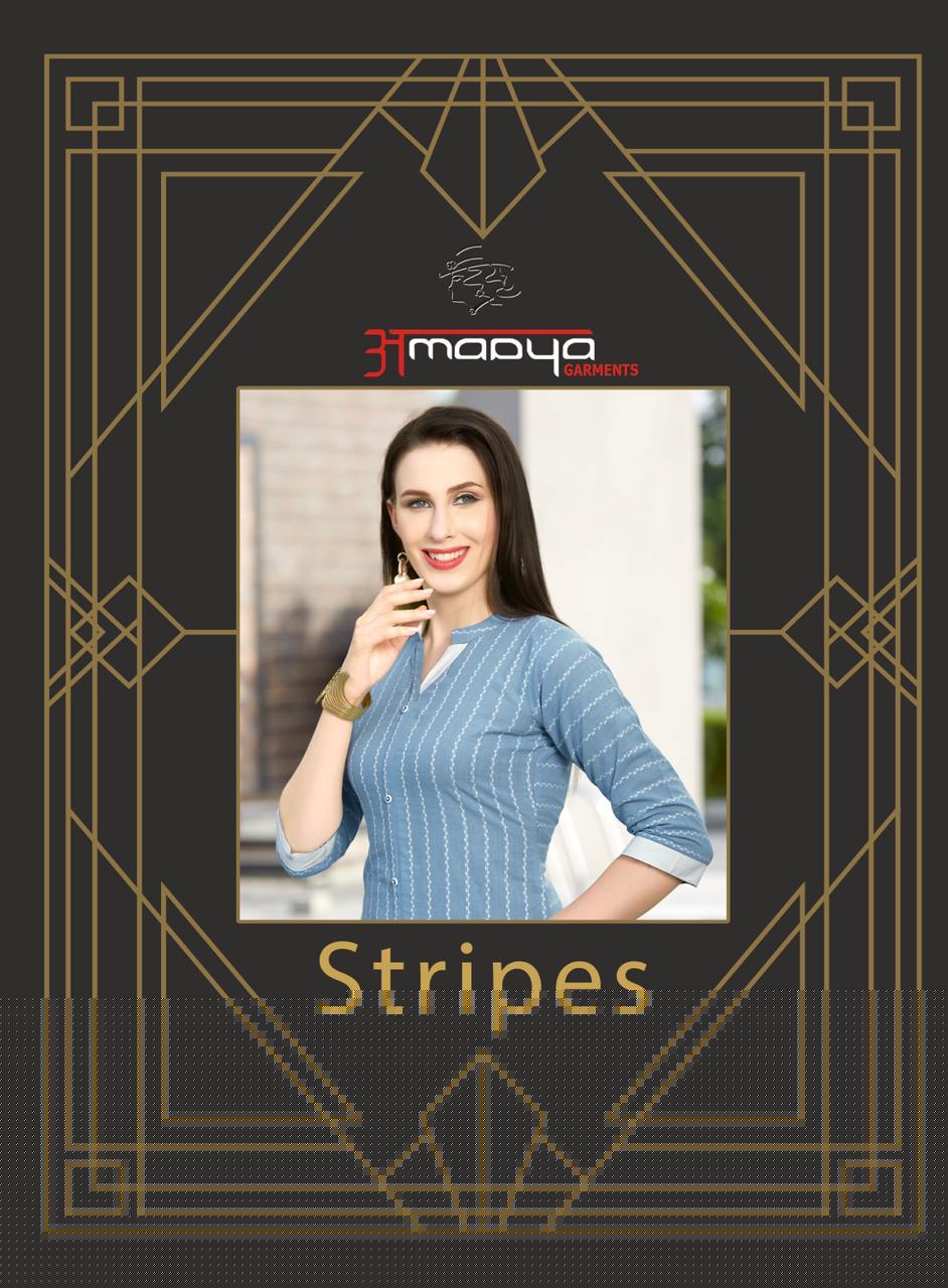 Stripes By Amaaya Garments 1001 To 1008 Series Beautiful Colorful Stylish Fancy Casual Wear & Ethnic Wear & Ready To Wear Cotton Handloom Kurtis At Wholesale Price