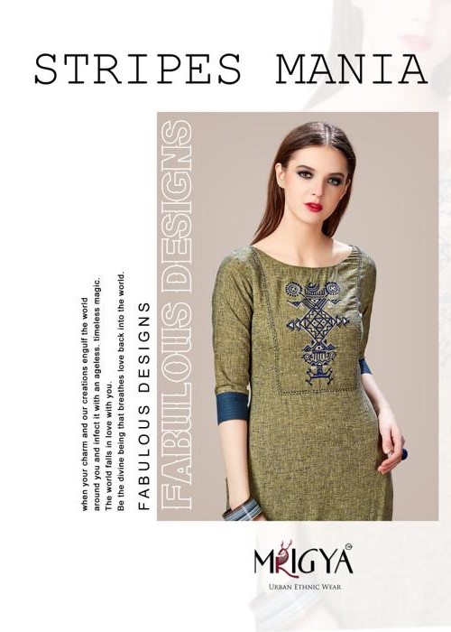 Stripes Mania By Mrigya 8036 To 8041 Series Beautiful Colorful Stylish Fancy Casual Wear & Ethnic Wear & Ready To Wear Handloom Cotton Kurtis & Palazzos At Wholesale Price