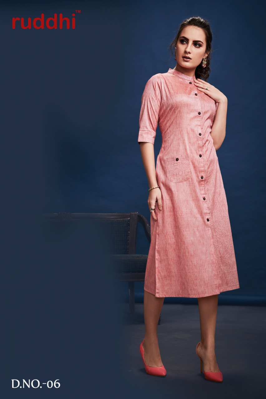 Stripes By Ruddhi Dressline 01 To 06 Series Beautiful Stylish Fancy Colorful Casual Wear & Ethnic Wear & Ready To Wear Handloom Weaves Kurtis At Wholesale Price