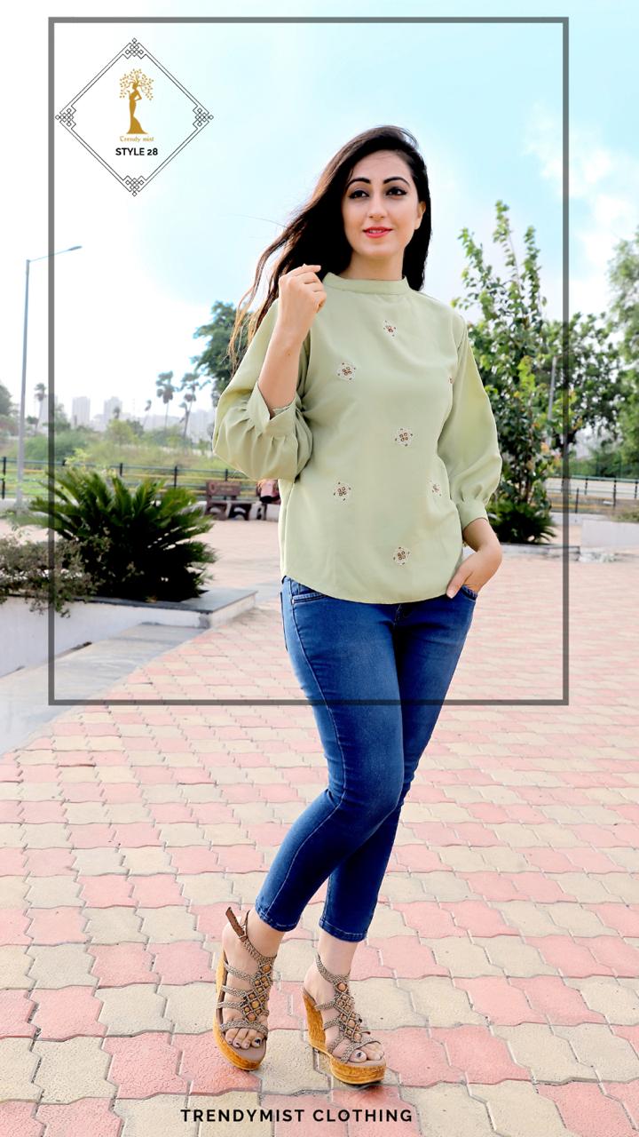 Style Vol-28 By Trendymist 01 To 05 Series Beautiful Stylish Fancy Colorful Casual Wear & Ethnic Wear & Ready To Wear Imported Fabrics Kurtis At Wholesale Price