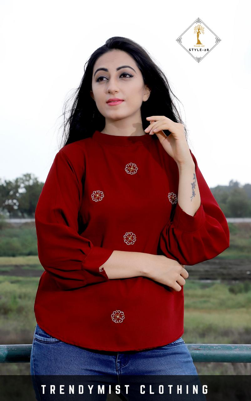 Style Vol-28 By Trendymist 01 To 05 Series Beautiful Stylish Fancy Colorful Casual Wear & Ethnic Wear & Ready To Wear Imported Fabrics Kurtis At Wholesale Price