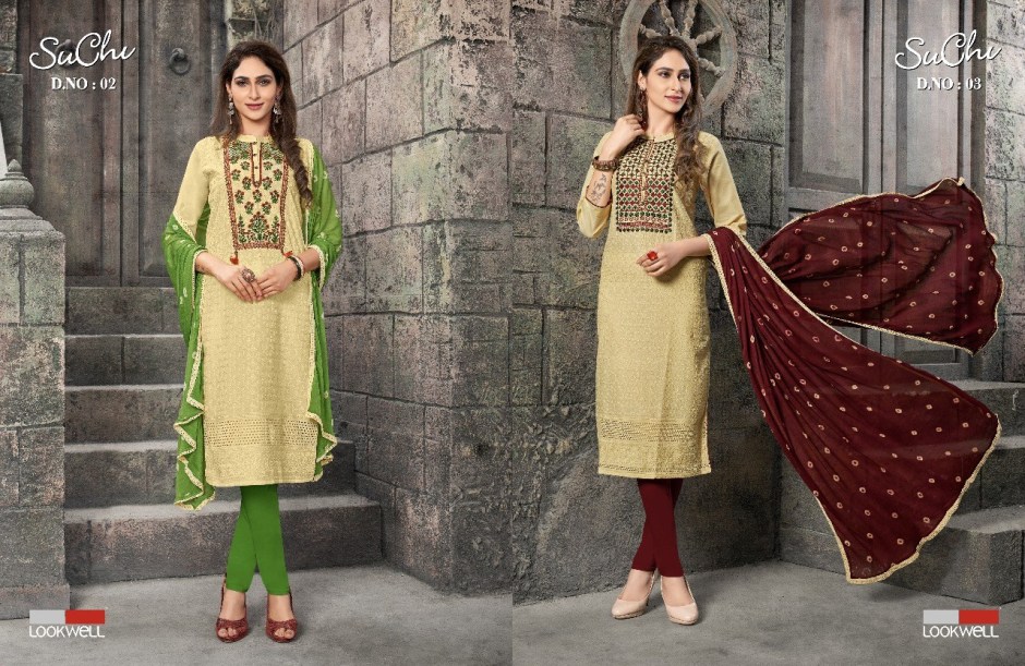 Suchi By Lookwell 01 To 06 Series Beautiful Stylish Fancy Colorful Casual Wear & Ethnic Wear Pure Cotton Heavu Shifli Embroidered Dresses At Wholesale Price