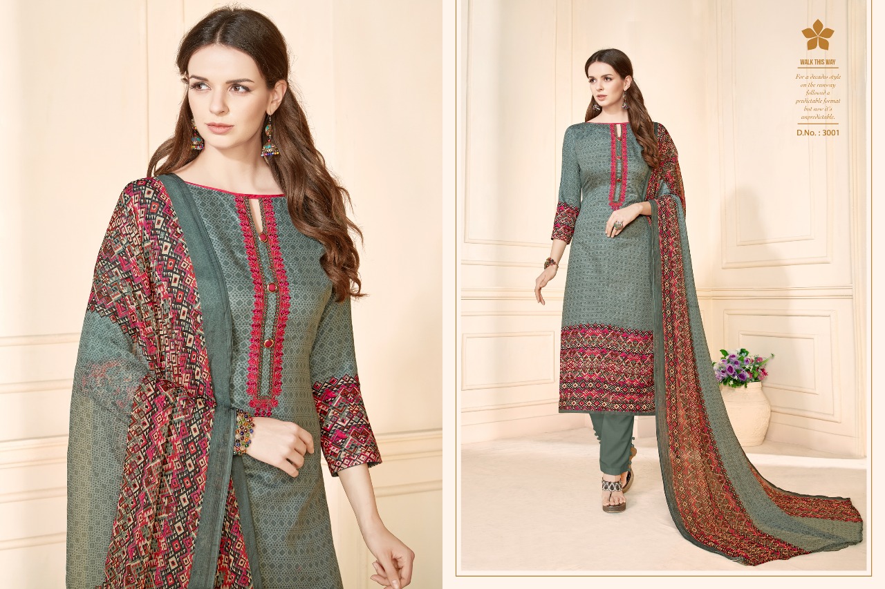 Sufia By Kalyan Prints 3001 To 3009 Series Beautiful Stylish Fancy Colorful Casual Wear & Ethnic Wear Cotton Satin Printed Dresses At Wholesale Price