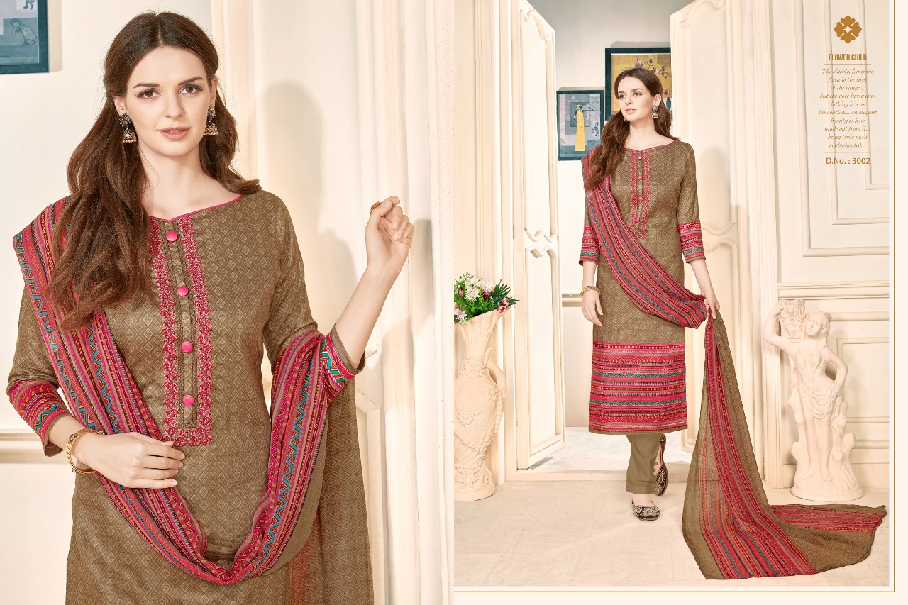 Sufia By Kalyan Prints 3001 To 3009 Series Beautiful Stylish Fancy Colorful Casual Wear & Ethnic Wear Cotton Satin Printed Dresses At Wholesale Price