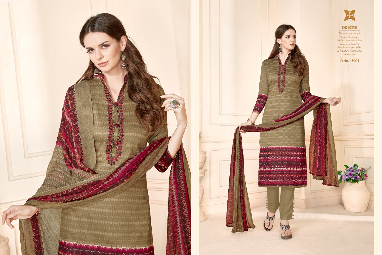 Sufia By Kalyan Prints 3001 To 3009 Series Beautiful Stylish Fancy Colorful Casual Wear & Ethnic Wear Cotton Satin Printed Dresses At Wholesale Price