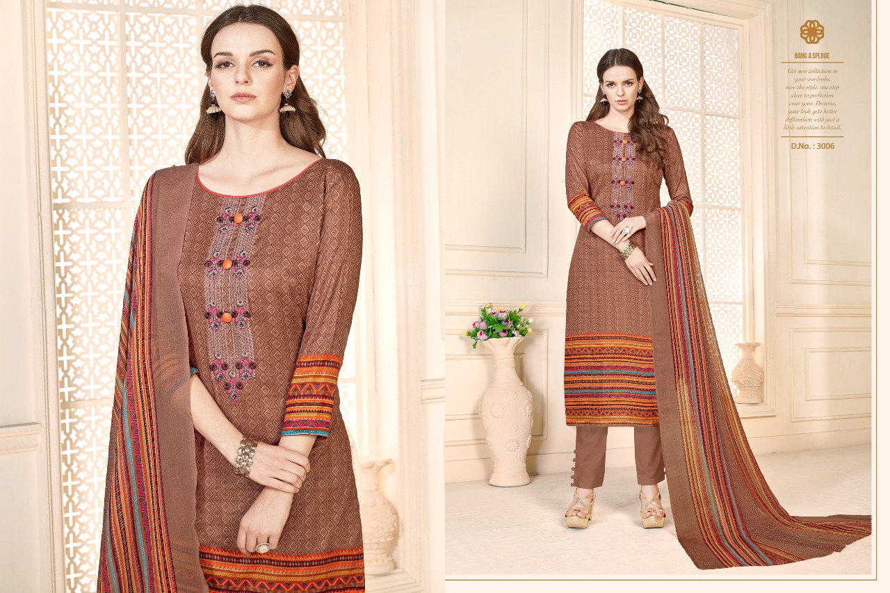 Sufia By Kalyan Prints 3001 To 3009 Series Beautiful Stylish Fancy Colorful Casual Wear & Ethnic Wear Cotton Satin Printed Dresses At Wholesale Price