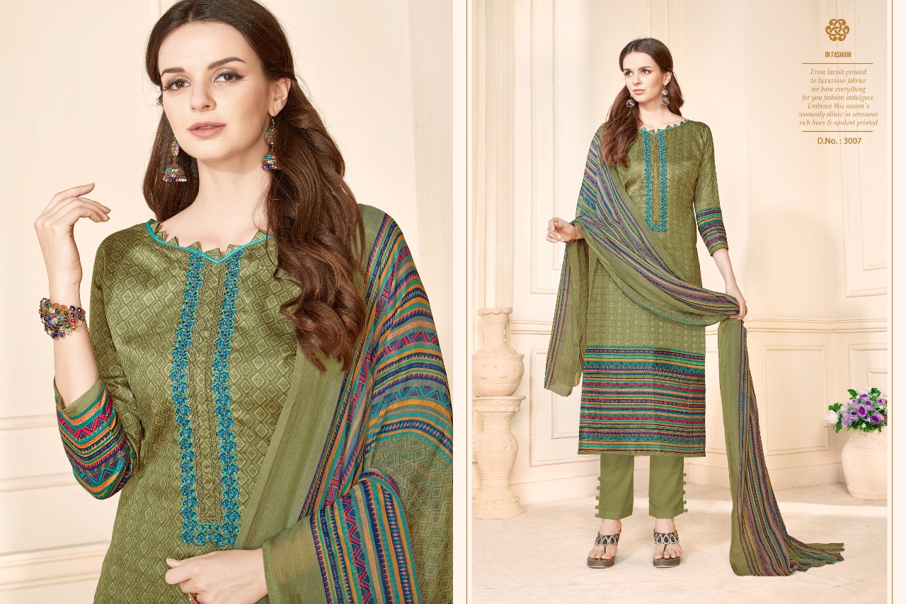 Sufia By Kalyan Prints 3001 To 3009 Series Beautiful Stylish Fancy Colorful Casual Wear & Ethnic Wear Cotton Satin Printed Dresses At Wholesale Price