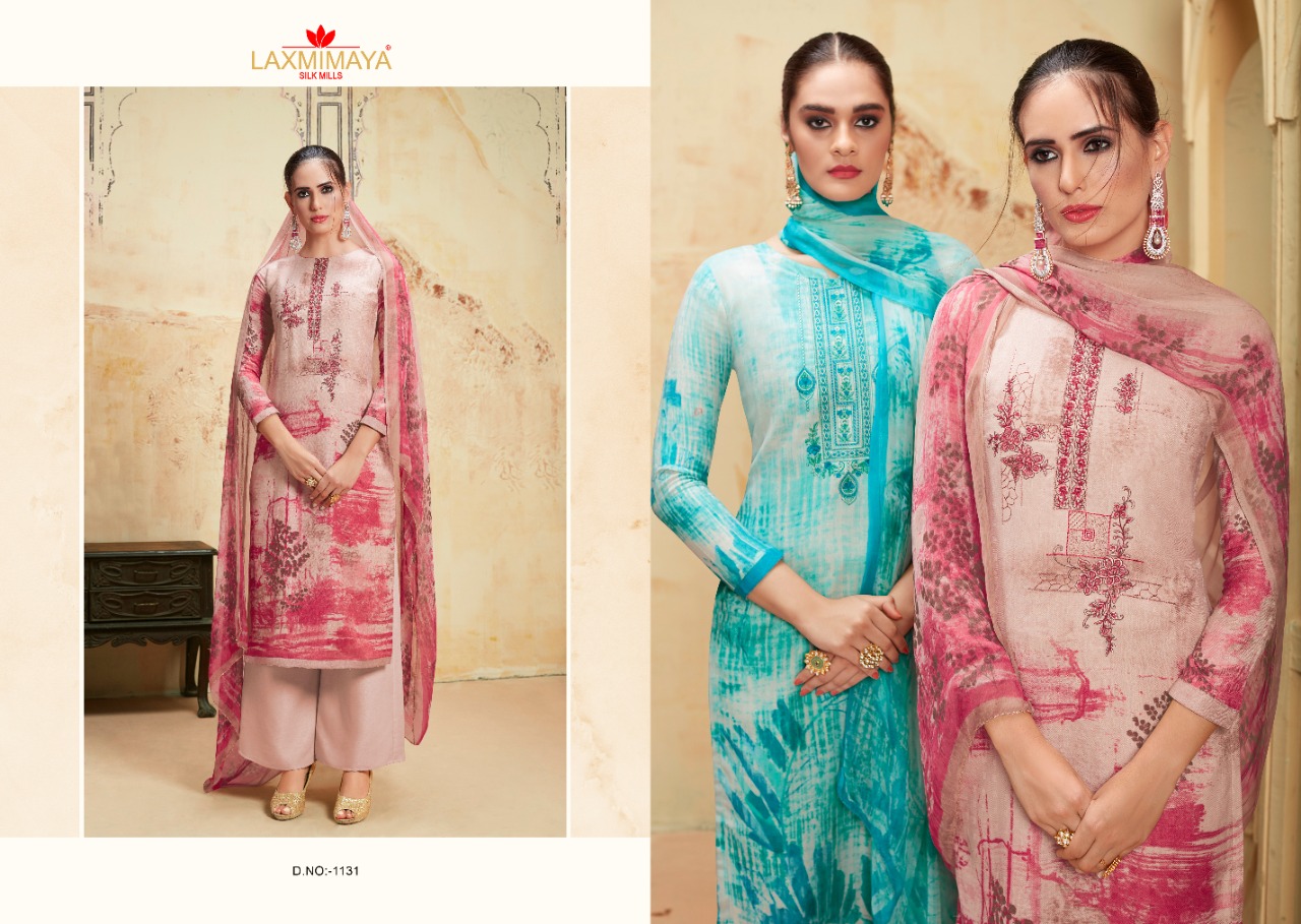 Sufiya By Laxmimaya Silk Mills 1130 To 1139 Series Beautiful Stylish Fancy Colorful Casual & Party Wear & Ethnic Wear Pure Pashmina Printed With Embroidery Dresses At Wholesale Price