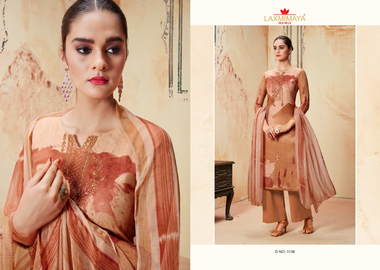 Sufiya By Laxmimaya Silk Mills 1130 To 1139 Series Beautiful Stylish Fancy Colorful Casual & Party Wear & Ethnic Wear Pure Pashmina Printed With Embroidery Dresses At Wholesale Price