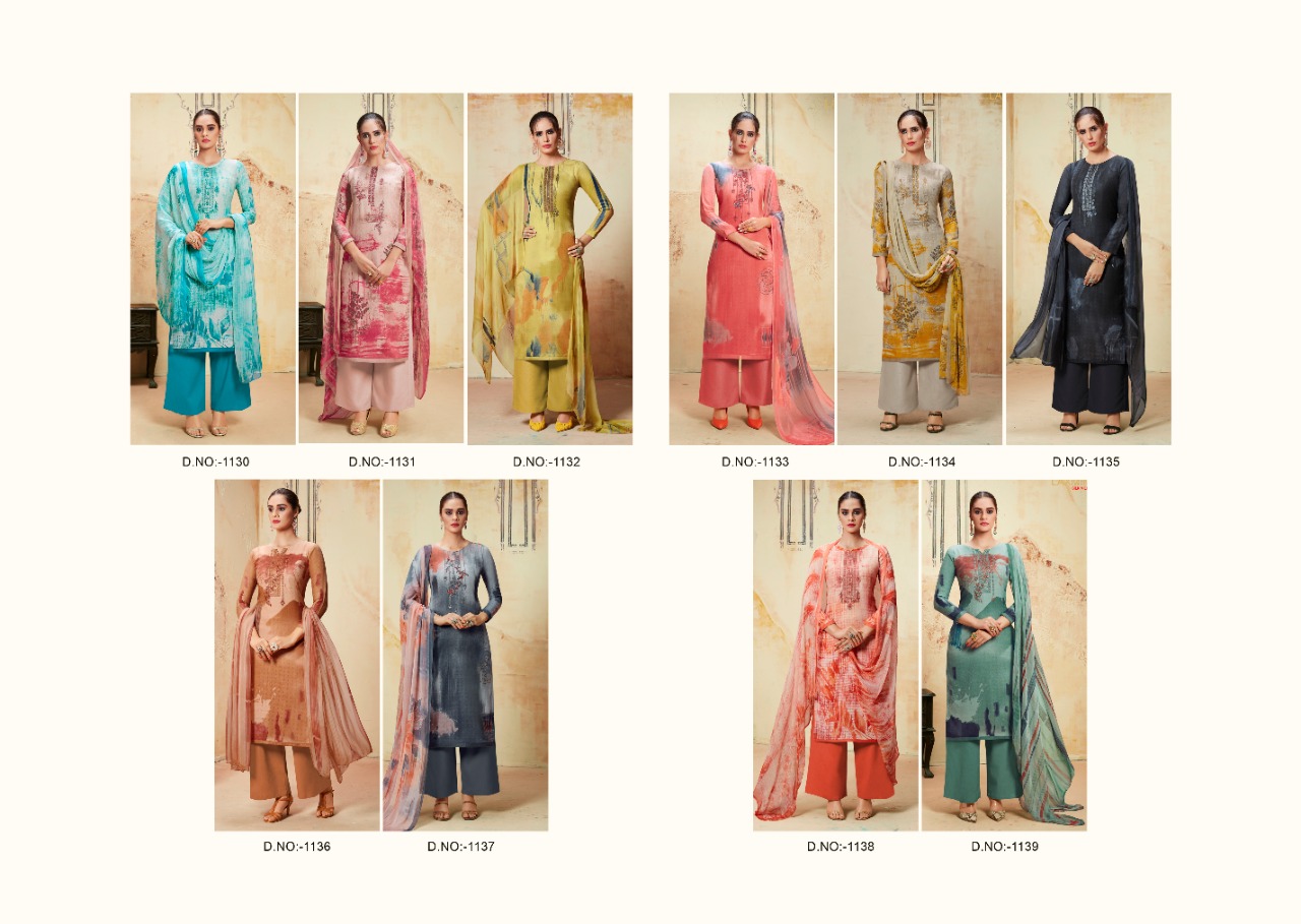 Sufiya By Laxmimaya Silk Mills 1130 To 1139 Series Beautiful Stylish Fancy Colorful Casual & Party Wear & Ethnic Wear Pure Pashmina Printed With Embroidery Dresses At Wholesale Price