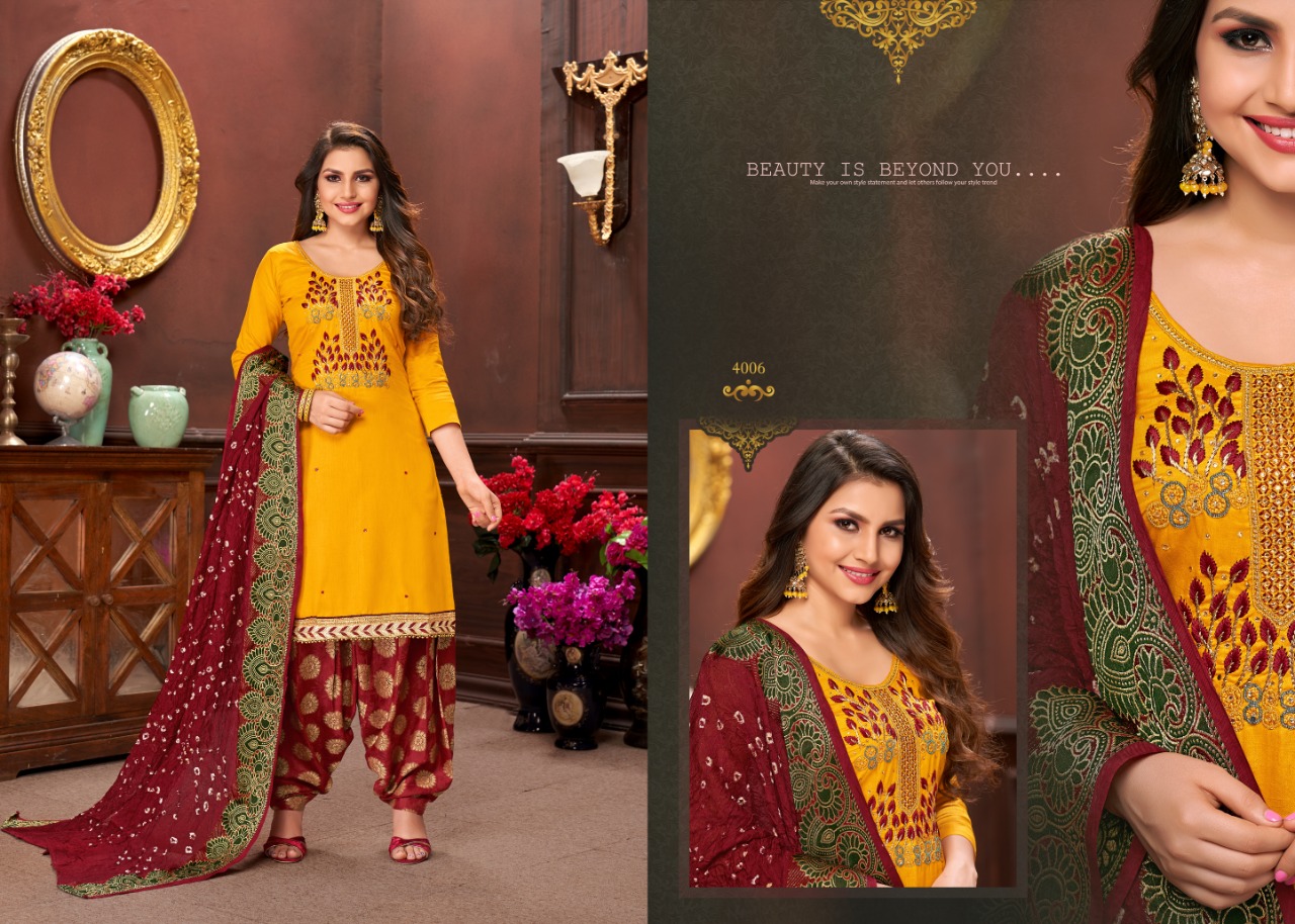 Suhaana Vol-4 By Utsav Suit 4001 To 4006 Series Designer Beautiful Stylish Fancy Colorful Casual Wear & Ethnic Wear & Ready To Wear Glaze Cotton Embroidery Dresses At Wholesale Price