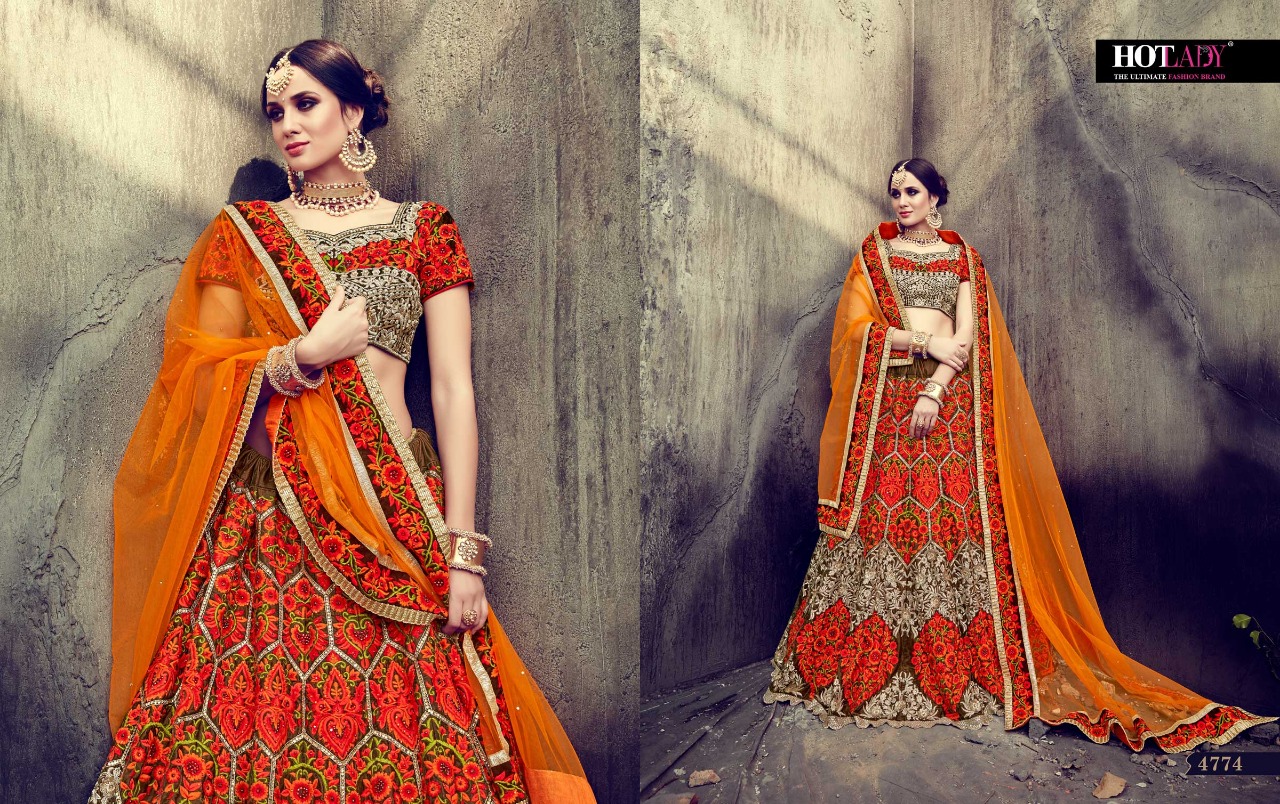 Suhaani Vol-3 Nx By Hot Lady Indian Bridal Wear Collection Beautiful Stylish Fancy Colorful Wedding Wear & Occasional Wear Velvet/silk Embroidered Lehengas At Wholesale Price