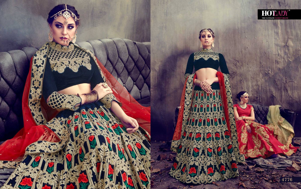 Suhaani Vol-3 Nx By Hot Lady Indian Bridal Wear Collection Beautiful Stylish Fancy Colorful Wedding Wear & Occasional Wear Velvet/silk Embroidered Lehengas At Wholesale Price