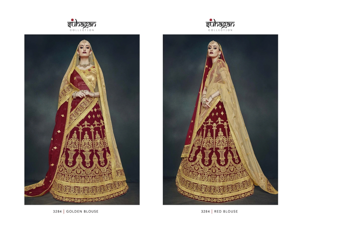 Suhagan Vol-4 By Gajiwala Creation 3284 To 3294 Series Indian Bridal Wear Collection Beautiful Stylish Fancy Colorful Party Wear & Occasional Wear Silk Lehengas At Wholesale Price