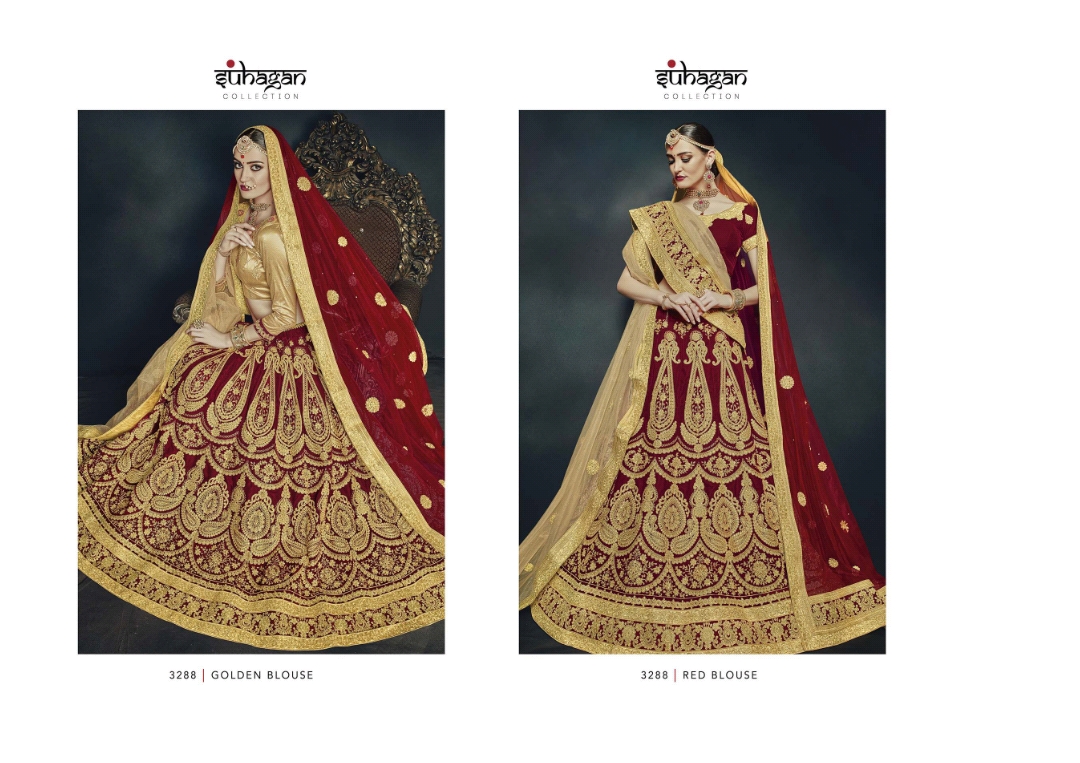 Suhagan Vol-4 By Gajiwala Creation 3284 To 3294 Series Indian Bridal Wear Collection Beautiful Stylish Fancy Colorful Party Wear & Occasional Wear Silk Lehengas At Wholesale Price