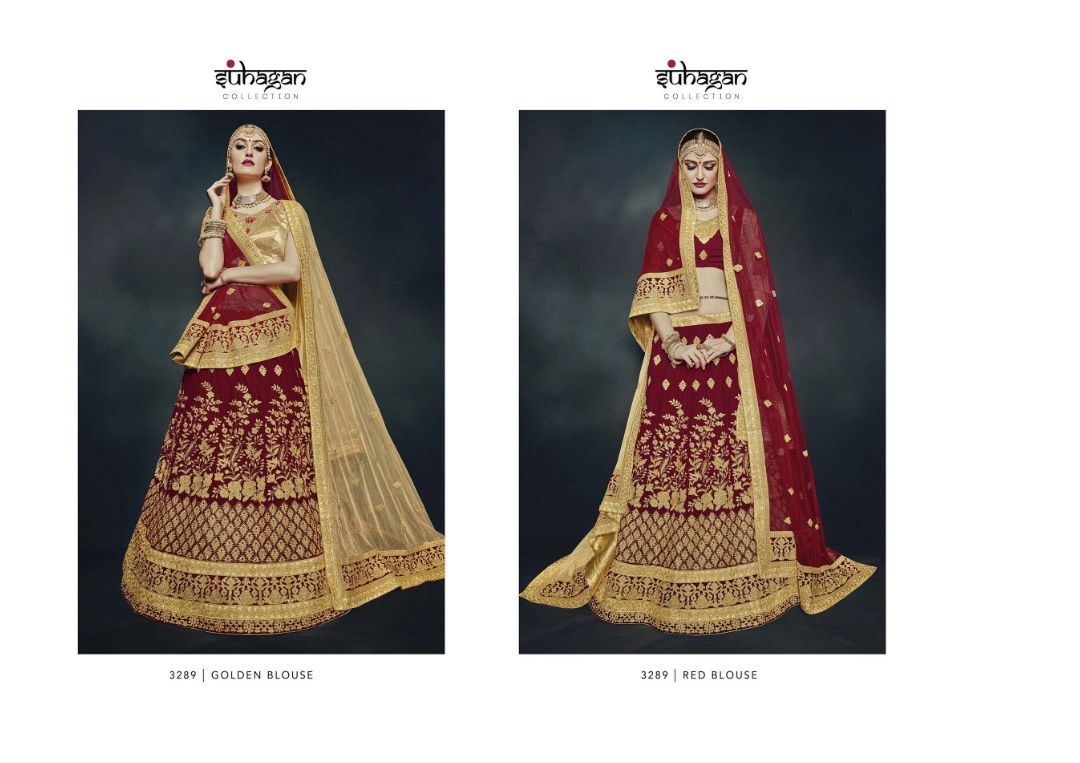 Suhagan Vol-4 By Gajiwala Creation 3284 To 3294 Series Indian Bridal Wear Collection Beautiful Stylish Fancy Colorful Party Wear & Occasional Wear Silk Lehengas At Wholesale Price