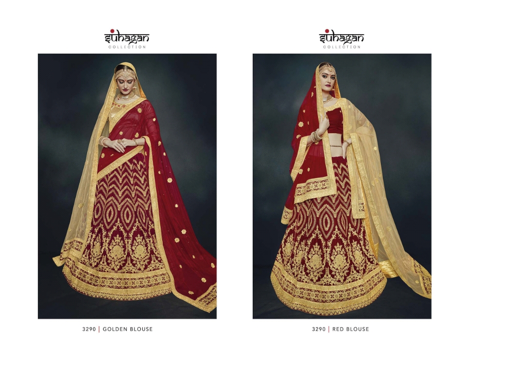 Suhagan Vol-4 By Gajiwala Creation 3284 To 3294 Series Indian Bridal Wear Collection Beautiful Stylish Fancy Colorful Party Wear & Occasional Wear Silk Lehengas At Wholesale Price