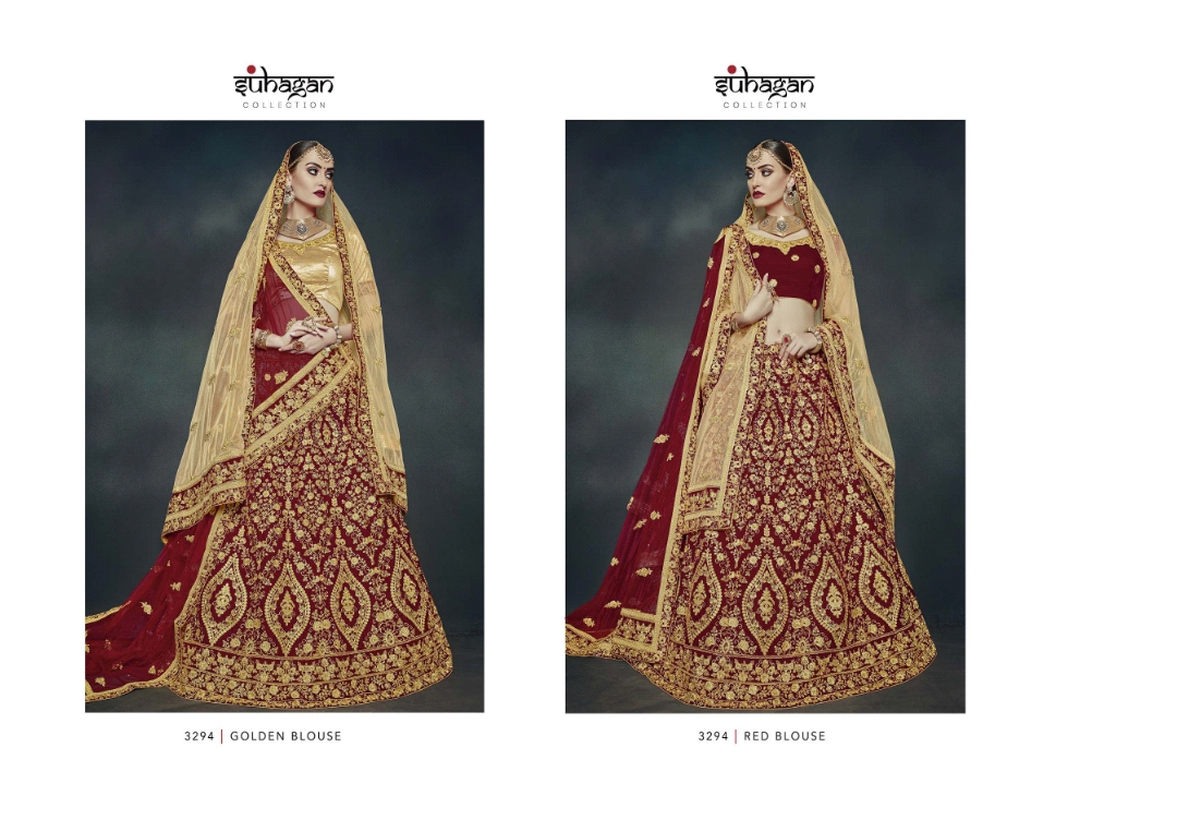 Suhagan Vol-4 By Gajiwala Creation 3284 To 3294 Series Indian Bridal Wear Collection Beautiful Stylish Fancy Colorful Party Wear & Occasional Wear Silk Lehengas At Wholesale Price