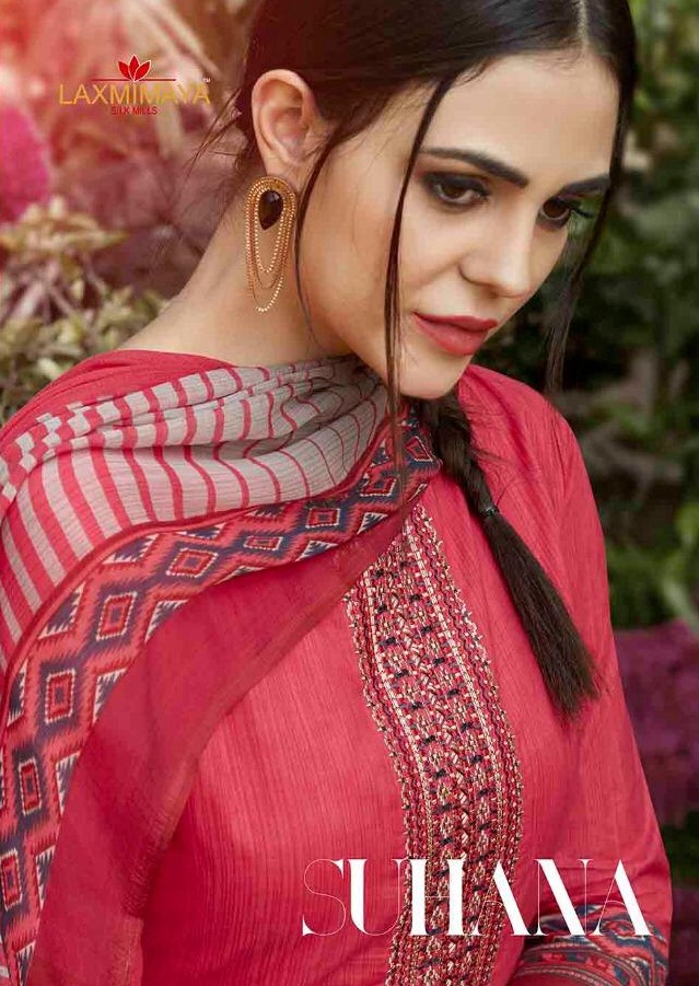 Suhana By Laxmimaya Silk Mills 1001 To 1010 Series Suits Beautiful Stylish Fancy Colorful Party Wear & Occasional Wear Pure Cotton Lawn Printed  Dresses At Wholesale Price