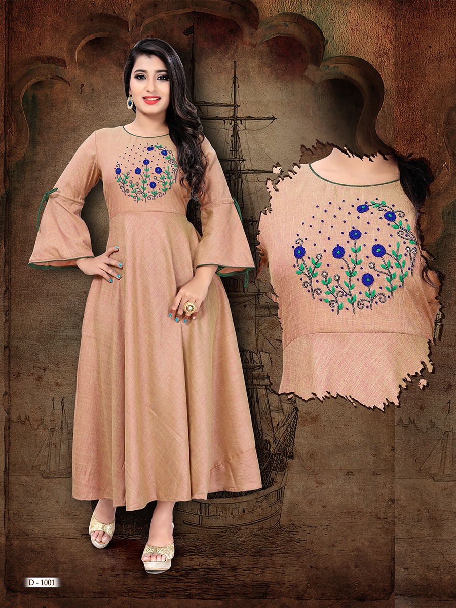 Suhani By Fs 1001 To 1006 Series Beautiful Stylish Colorful Fancy Party Wear & Ethnic Wear & Ready To Wear Rayon Slub Two Tone Kurtis At Wholesale Price