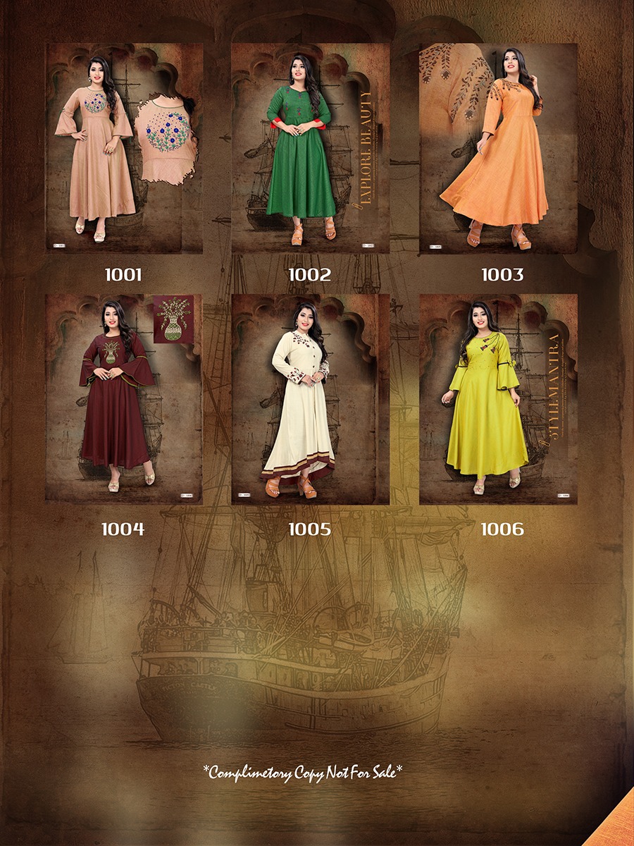 Suhani By Fs 1001 To 1006 Series Beautiful Stylish Colorful Fancy Party Wear & Ethnic Wear & Ready To Wear Rayon Slub Two Tone Kurtis At Wholesale Price