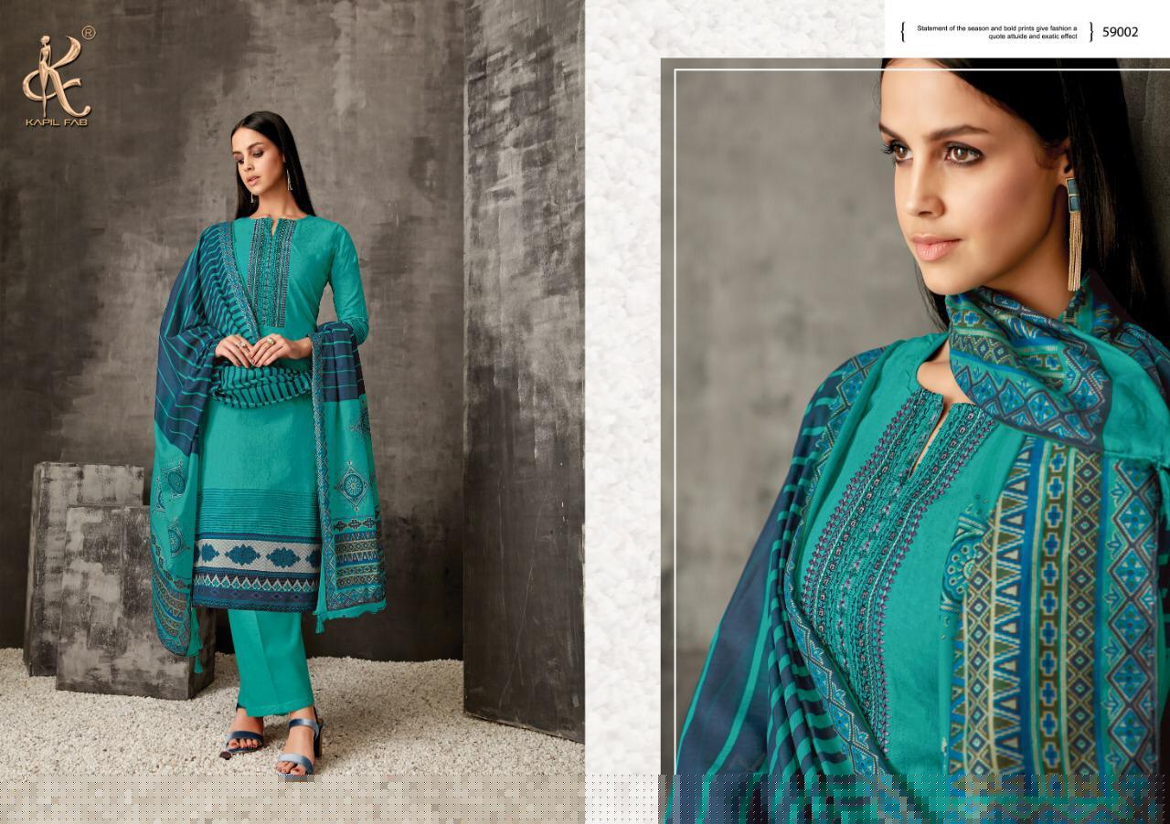 Suhani By Kapil Fab 59001 To 59008 Series Beautiful Suits Colorful Stylish Fancy Colorful Casual Wear & Ethnic Wear Cambric Cotton Printed With Embroidery Work Dresses At Wholesale Price