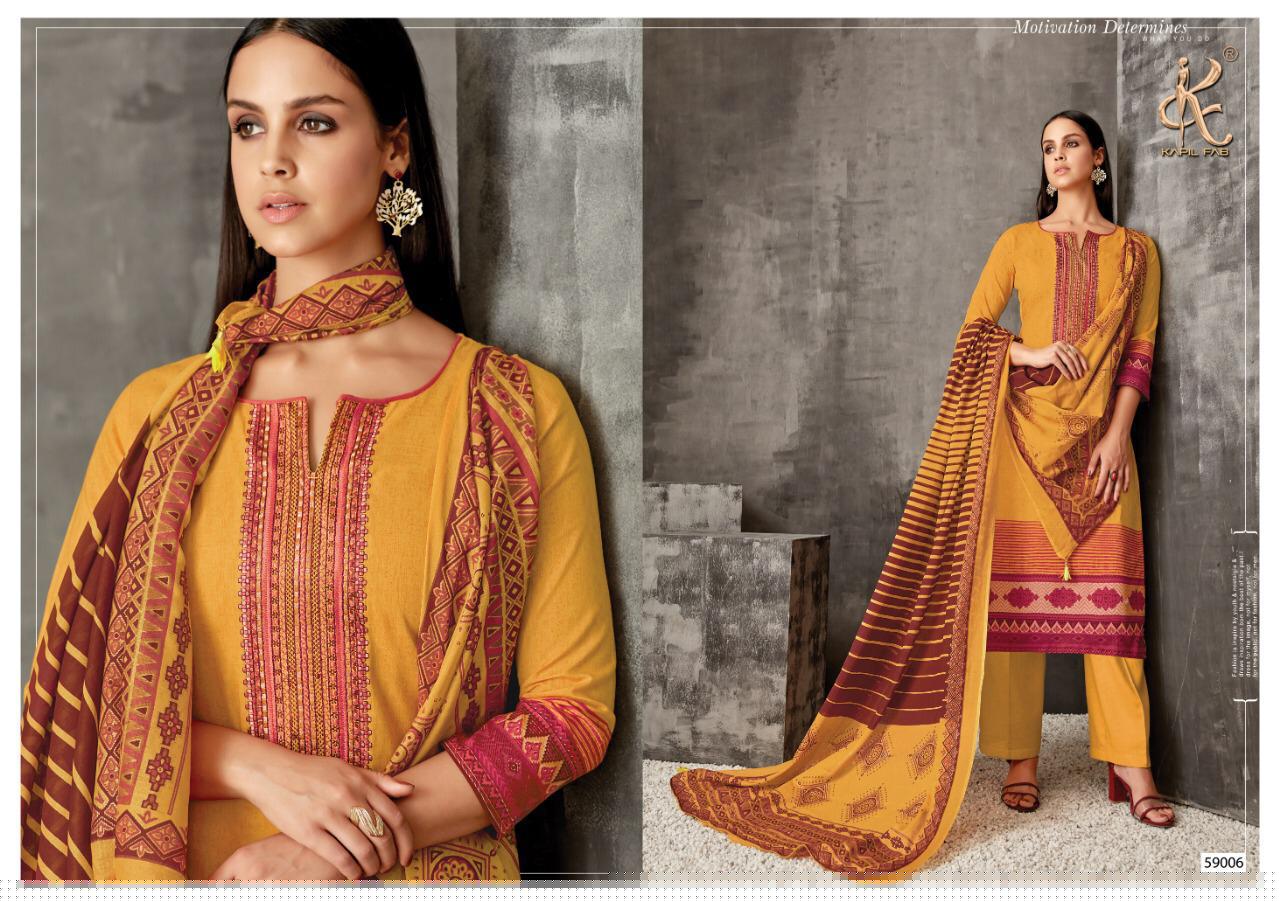 Suhani By Kapil Fab 59001 To 59008 Series Beautiful Suits Colorful Stylish Fancy Colorful Casual Wear & Ethnic Wear Cambric Cotton Printed With Embroidery Work Dresses At Wholesale Price