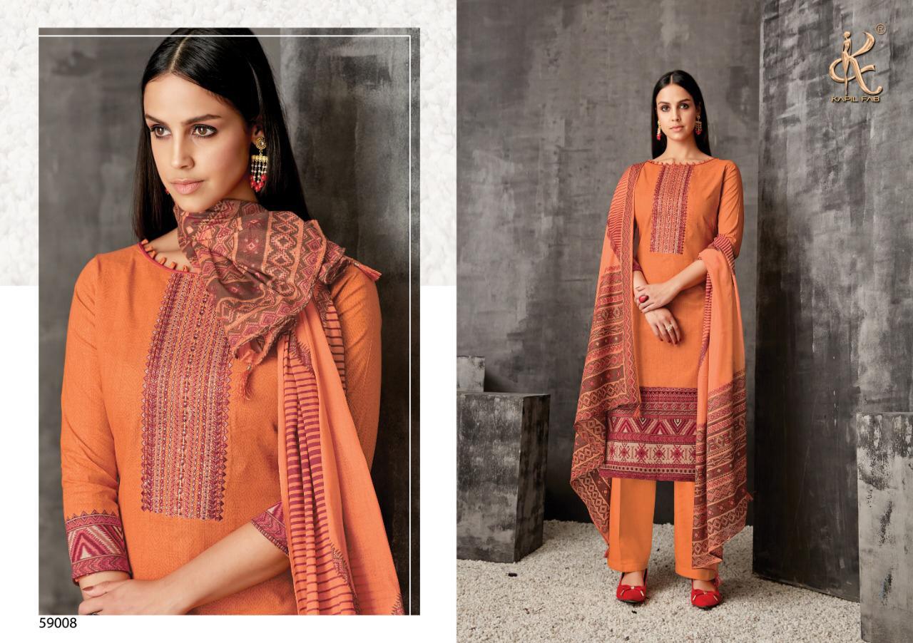 Suhani By Kapil Fab 59001 To 59008 Series Beautiful Suits Colorful Stylish Fancy Colorful Casual Wear & Ethnic Wear Cambric Cotton Printed With Embroidery Work Dresses At Wholesale Price