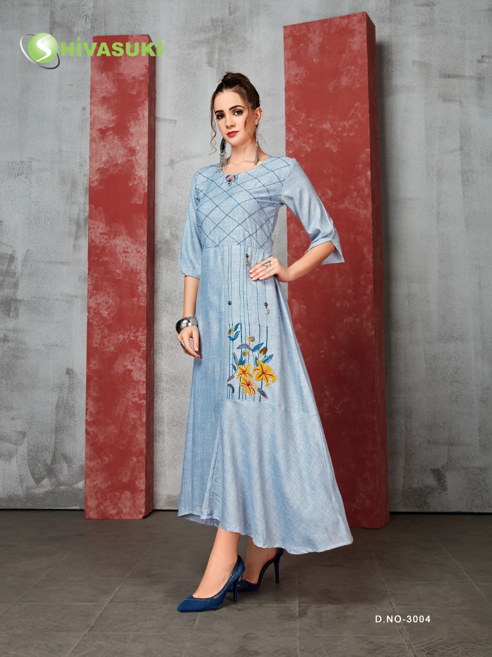 Sui Dhaaga Vol-3 By Shivasuki 3001 To 3008 Series Beautiful Colorful Stylish Fancy Casual Wear & Ethnic Wear & Ready To Wear Rayon Slub Viscose Kurtis At Wholesale Price