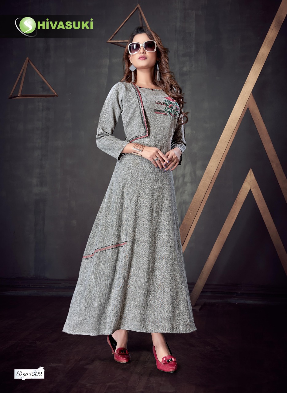 Sui Dhaaga By Shivasuki 1001 To 1006 Series Beautiful Stylish Colorful Fancy Party Wear & Ethnic Wear & Ready To Wear Heavy Rayon Slub Embroidered Kurtis At Wholesale Price