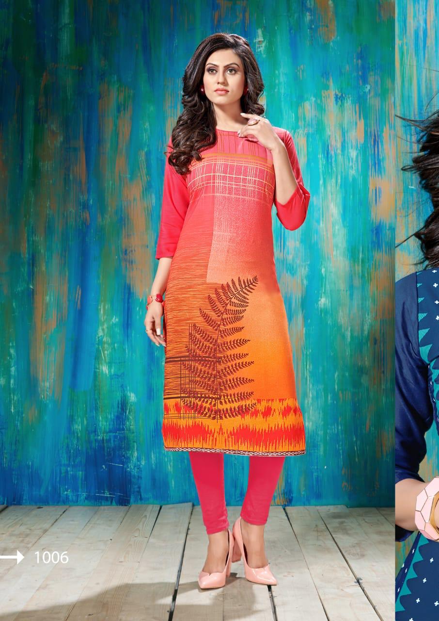 Sui Dhaga By Vedika 1001 To 1008 Series Beautiful Colorful Stylish Fancy Casual Wear & Ethnic Wear & Ready To Wear Heavy Rayon Printed Kurtis At Wholesale Price