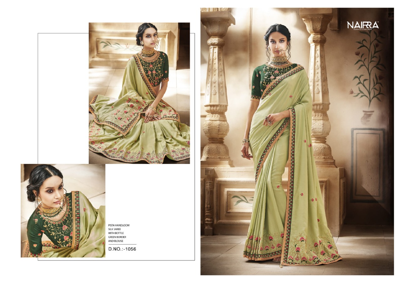 Sukriti By Nairra 1051 To 1062 Series Indian Traditional Wear Collection Beautiful Stylish Fancy Colorful Party Wear & Occasional Wear Silk Georgette Printed Sarees At Wholesale Price