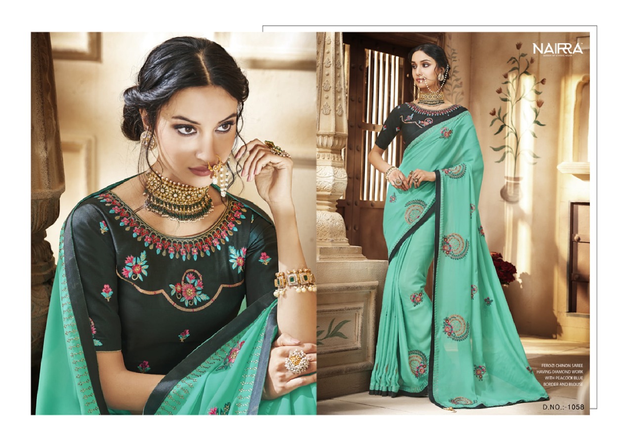 Sukriti By Nairra 1051 To 1062 Series Indian Traditional Wear Collection Beautiful Stylish Fancy Colorful Party Wear & Occasional Wear Silk Georgette Printed Sarees At Wholesale Price