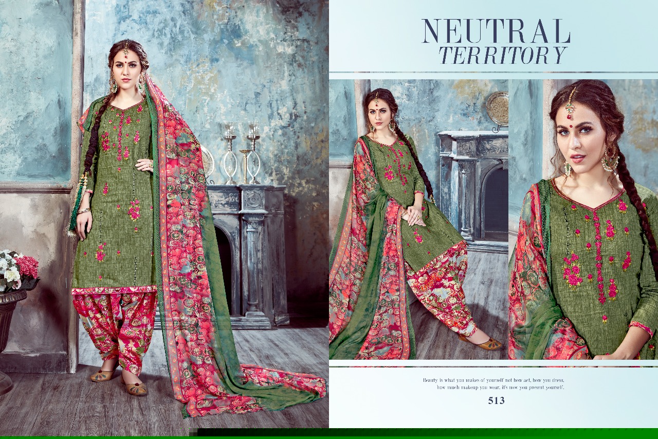 Sulika By Kalyan Prints 513 To 522 Series Beautiful Stylish Fancy Colorful Casual Wear & Ethnic Wear Collection Pure Cambric Printed Dresses At Wholesale Price