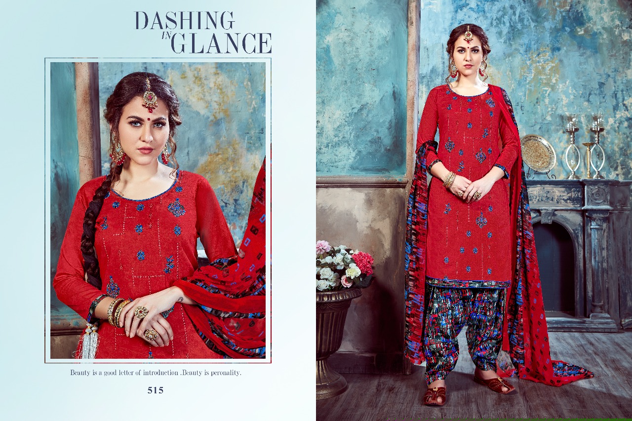 Sulika By Kalyan Prints 513 To 522 Series Beautiful Stylish Fancy Colorful Casual Wear & Ethnic Wear Collection Pure Cambric Printed Dresses At Wholesale Price