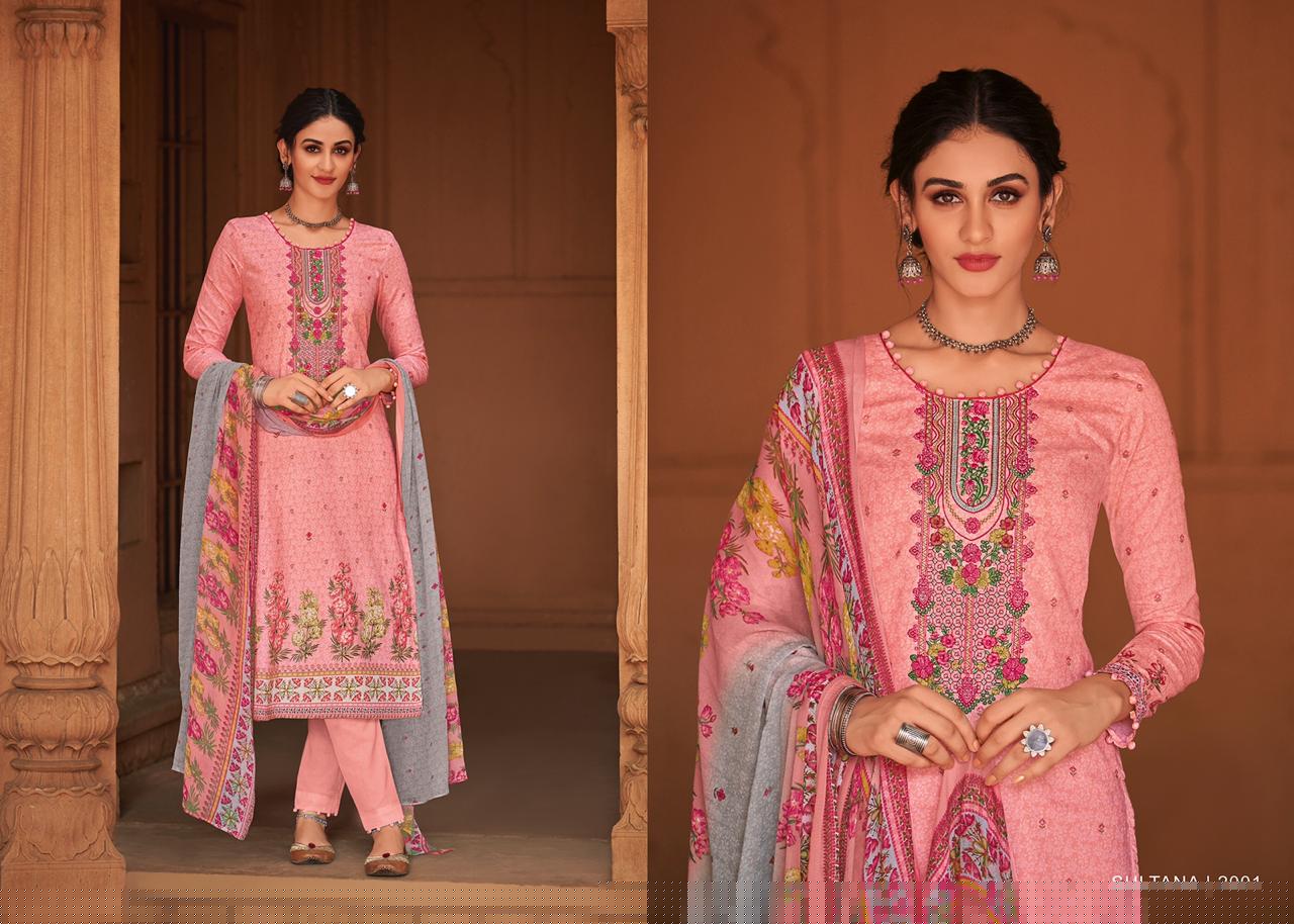 Sultana By House Of Lawn 2001 To 2010 Series Beautiful Suits Colorful Stylish Fancy Colorful Casual Wear & Ethnic Wear Karachi Lawn Digital Print With Barik Embroidery Dresses At Wholesale Price