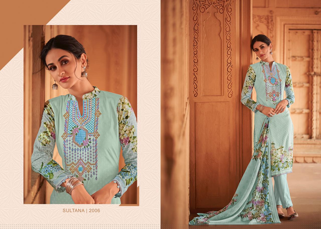 Sultana By House Of Lawn 2001 To 2010 Series Beautiful Suits Colorful Stylish Fancy Colorful Casual Wear & Ethnic Wear Karachi Lawn Digital Print With Barik Embroidery Dresses At Wholesale Price