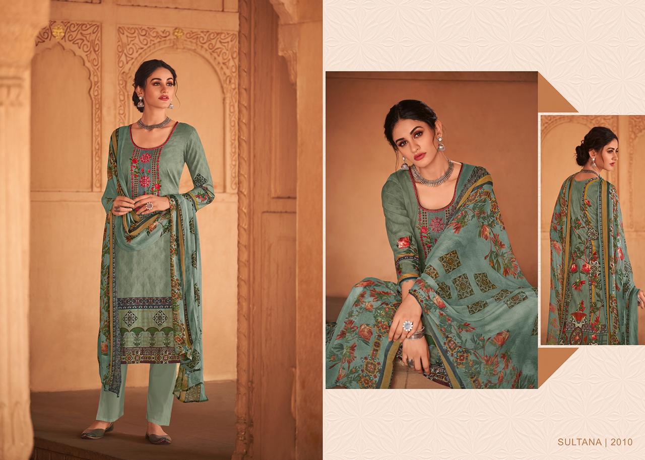 Sultana By House Of Lawn 2001 To 2010 Series Beautiful Suits Colorful Stylish Fancy Colorful Casual Wear & Ethnic Wear Karachi Lawn Digital Print With Barik Embroidery Dresses At Wholesale Price