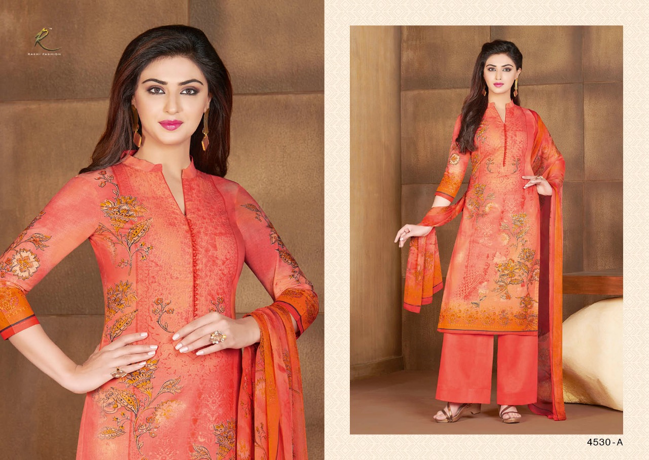Summer Collection By Rakhi Fashion 4528-a To 4534-b Series Beautiful Stylish Fancy Colorful Casual & Party Wear & Ethnic Wear Collection Pure Lawn Cotton Dresses At Wholesale Price