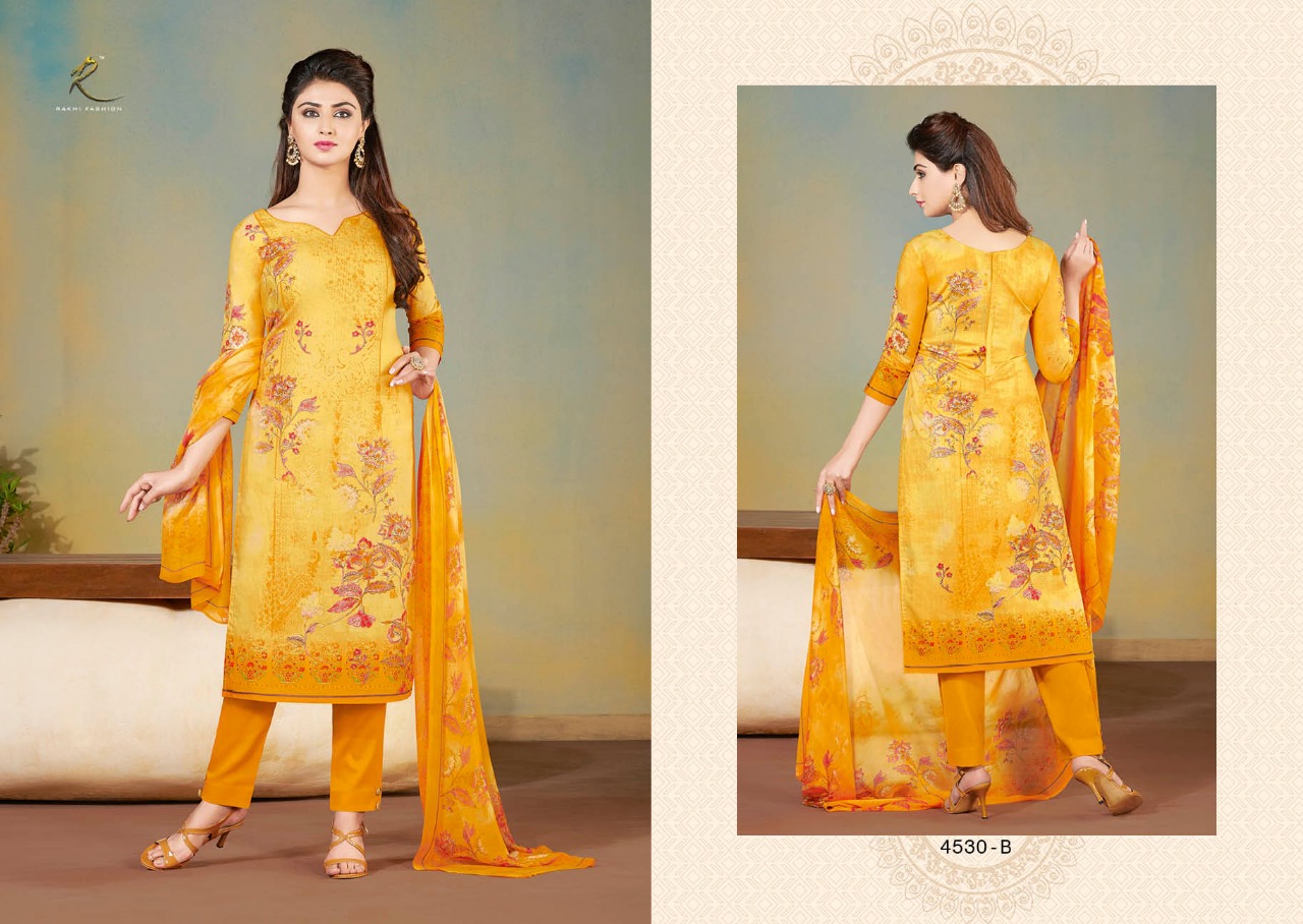 Summer Collection By Rakhi Fashion 4528-a To 4534-b Series Beautiful Stylish Fancy Colorful Casual & Party Wear & Ethnic Wear Collection Pure Lawn Cotton Dresses At Wholesale Price