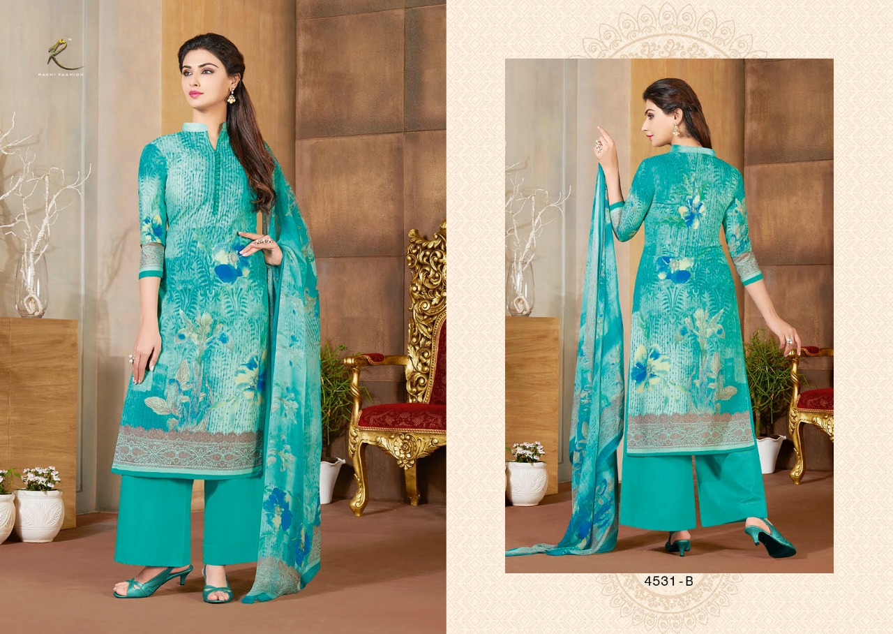 Summer Collection By Rakhi Fashion 4528-a To 4534-b Series Beautiful Stylish Fancy Colorful Casual & Party Wear & Ethnic Wear Collection Pure Lawn Cotton Dresses At Wholesale Price