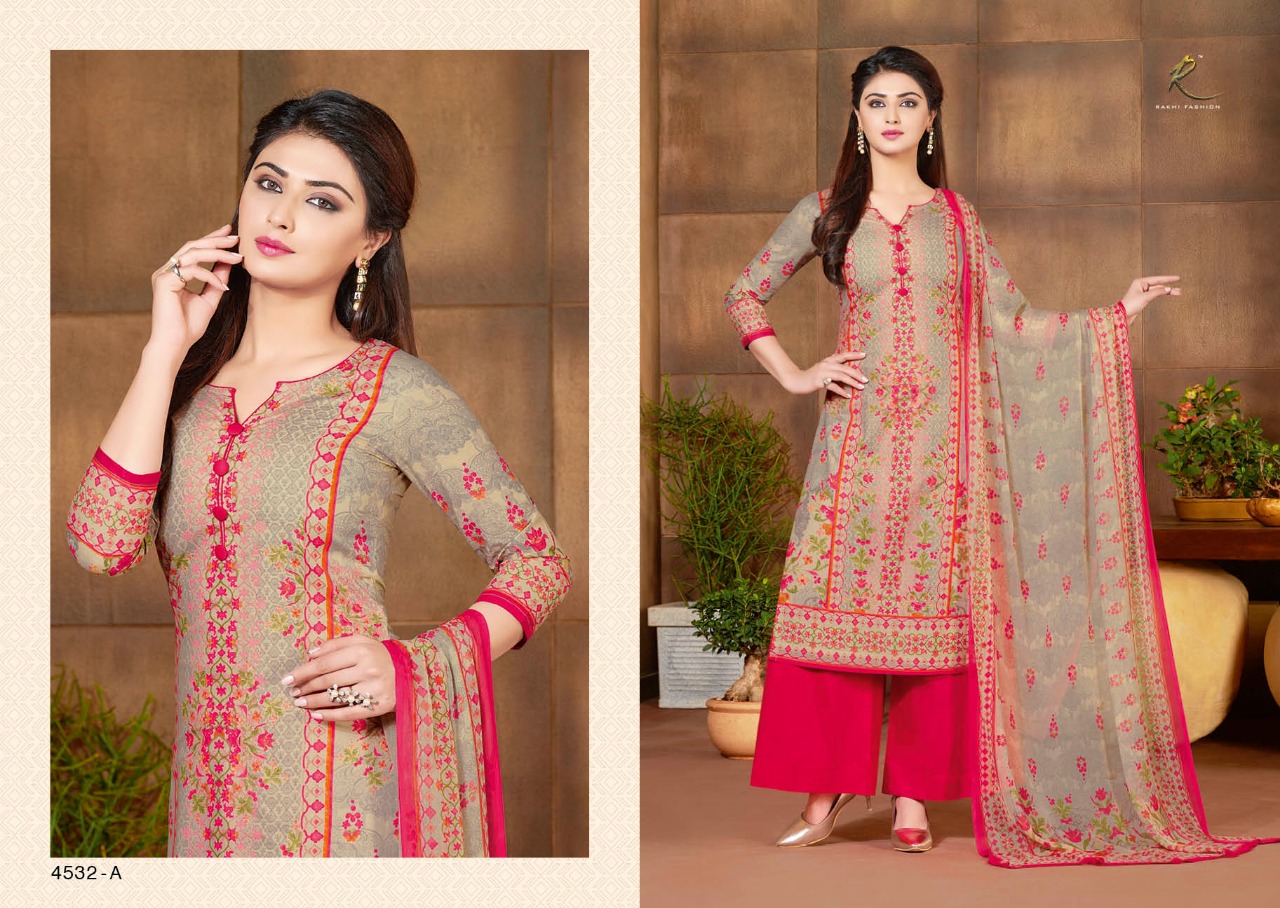 Summer Collection By Rakhi Fashion 4528-a To 4534-b Series Beautiful Stylish Fancy Colorful Casual & Party Wear & Ethnic Wear Collection Pure Lawn Cotton Dresses At Wholesale Price