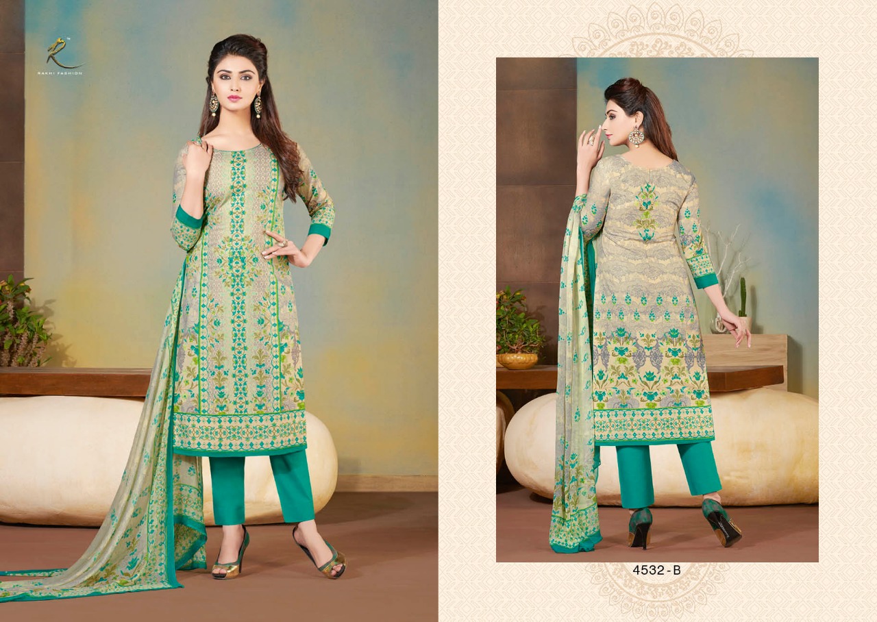 Summer Collection By Rakhi Fashion 4528-a To 4534-b Series Beautiful Stylish Fancy Colorful Casual & Party Wear & Ethnic Wear Collection Pure Lawn Cotton Dresses At Wholesale Price