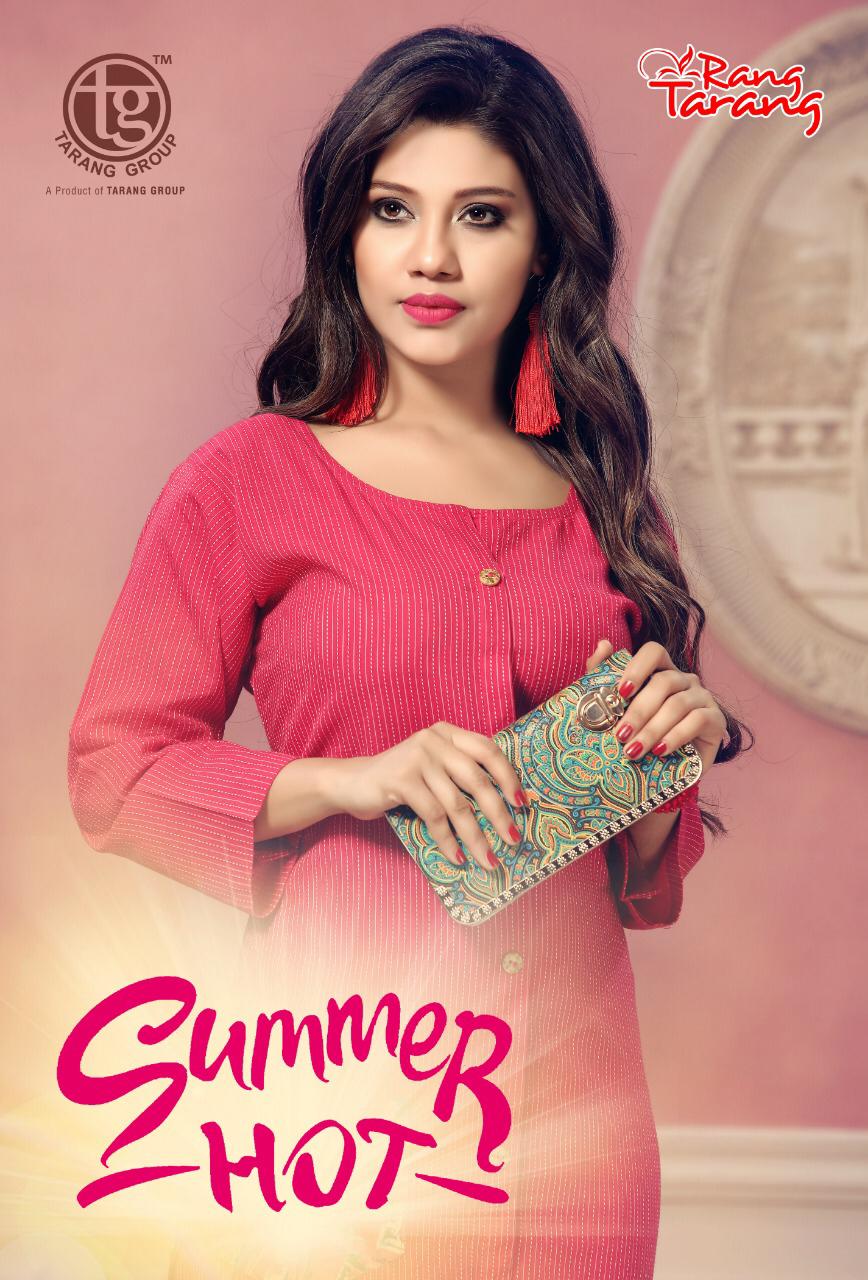 Summer Hot By Tarang 101 To 108 Series Stylish Colorful Fancy Beautiful Casual Wear & Ethnic Wear Collection Cotton Kurtis At Wholesale Price
