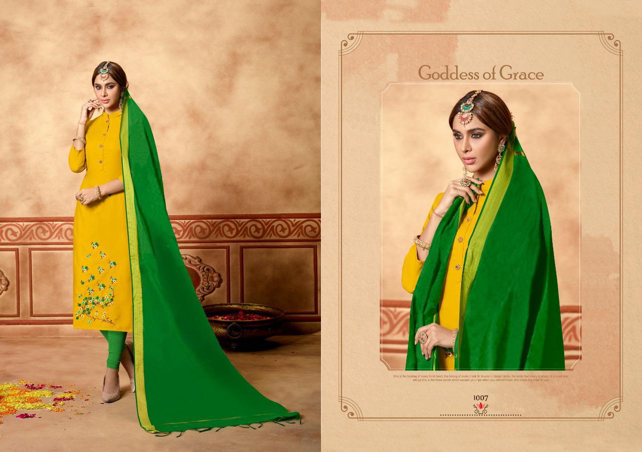 Sun Shine By Amrut Varsha Creation 1001 To 1008 Series Beautiful Suits Stylish Fancy Colorful Party Wear & Ethnic Wear Heavy Cotton Slub Embroidery Dresses At Wholesale Price