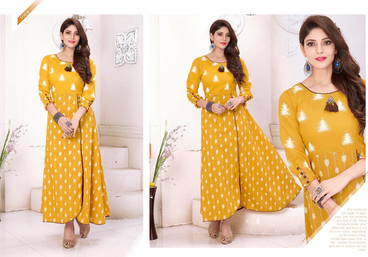 Sun Shine By Studio Manav Mills 1001 To 1012 Series Indian Traditional Wear Collection Beautiful Stylish Fancy Colorful Party Wear & Occasional Wear Heavy Rayon Kurtis At Wholesale Price
